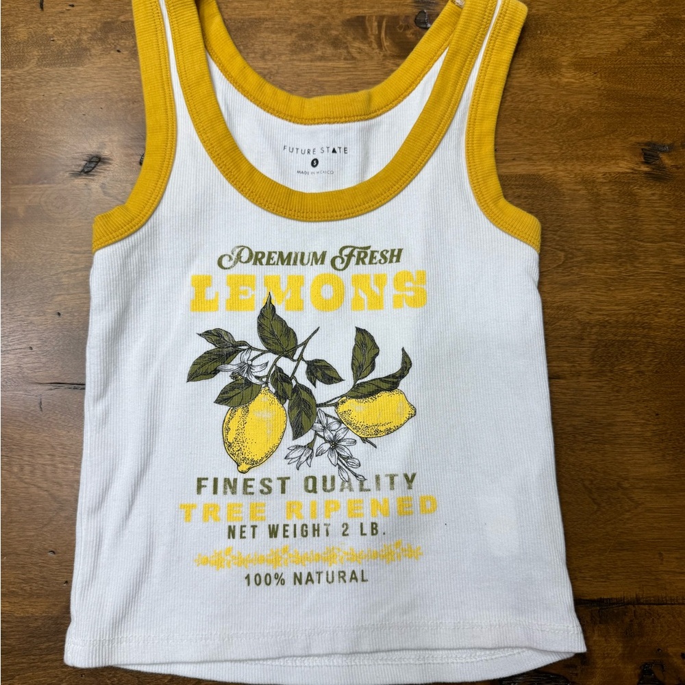 Yellow and white tank from urban outfitters size small.
